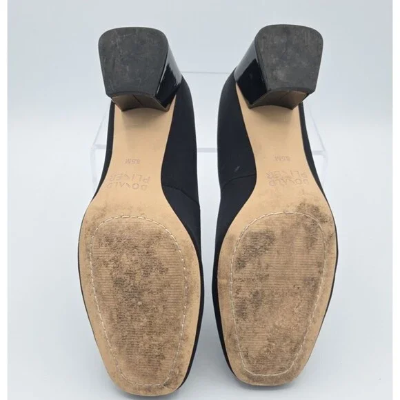 Donald Pliner Black Women's Size 8.5 Block Heel Square Toe  Audrey  EUC - Picture 7 of 8